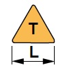 ISO značení soustrunických destiček - velikost destičky T